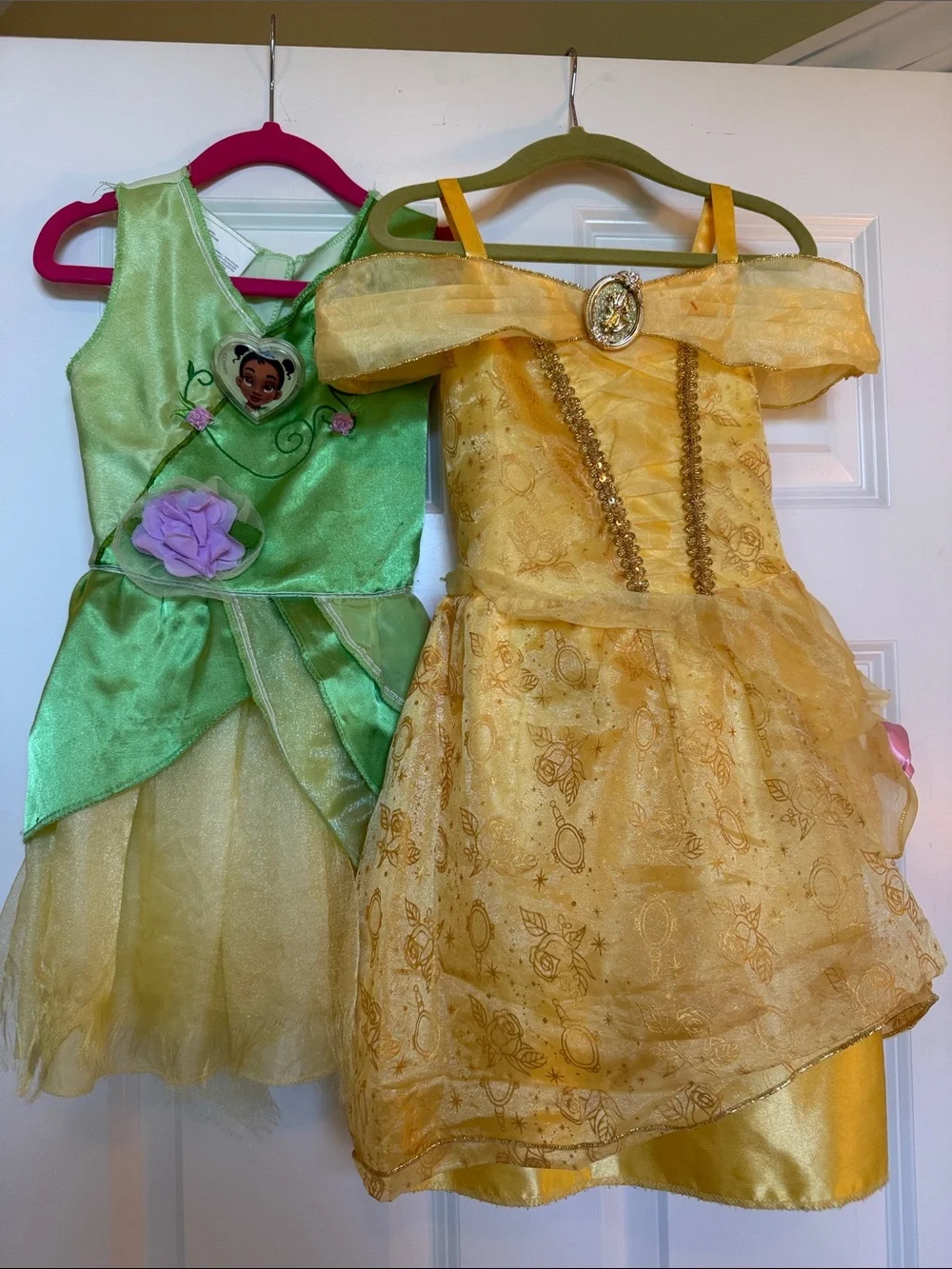 Belle and Tiana Disney Princess Dresses